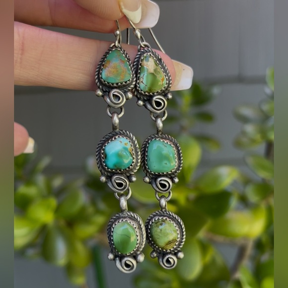 Chatfields & Brenda Jimenez Jewelry - Chatfields Royston Turquoise Sterling Silver Earrings LESS ON IG ANGELSDRAWERS
